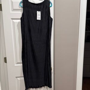Zara Black Sleeveless Maxi Dress - Large